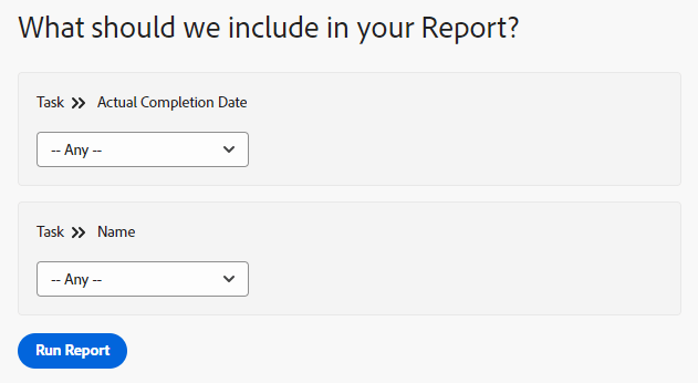 Esegui richieste report