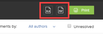 Icona PDF XLS