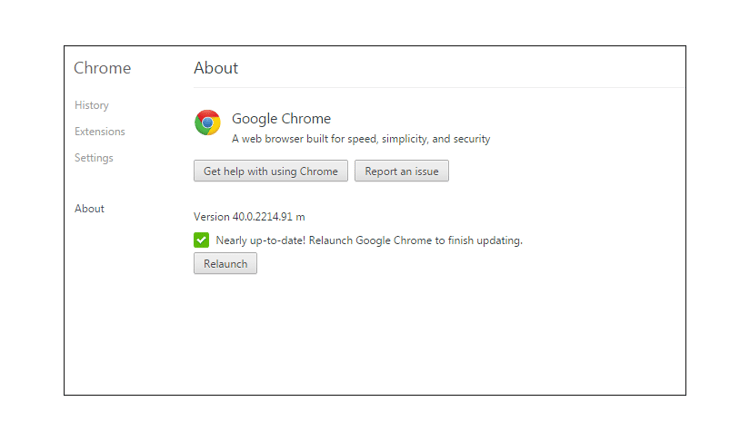 Versione browser Chrome
