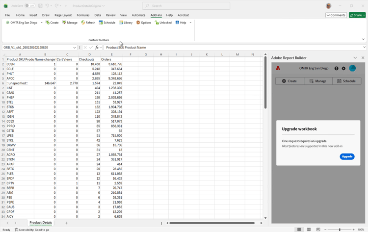 ​ ワークブックのアップグレードを促すメッセージ ​