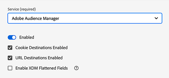 Audience Manager サービスの追加