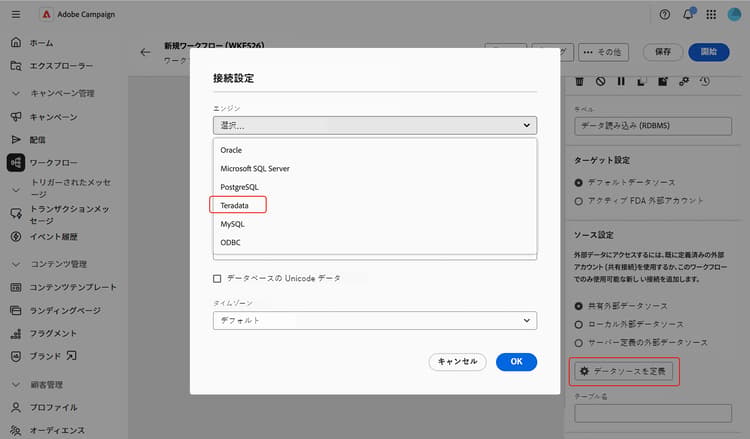 データ読み込み（RDBMS）アクティビティ