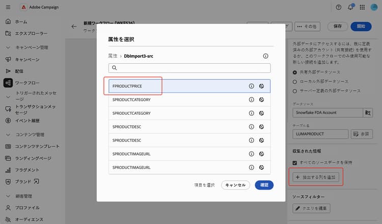 データ読み込み（RDBMS）アクティビティ
