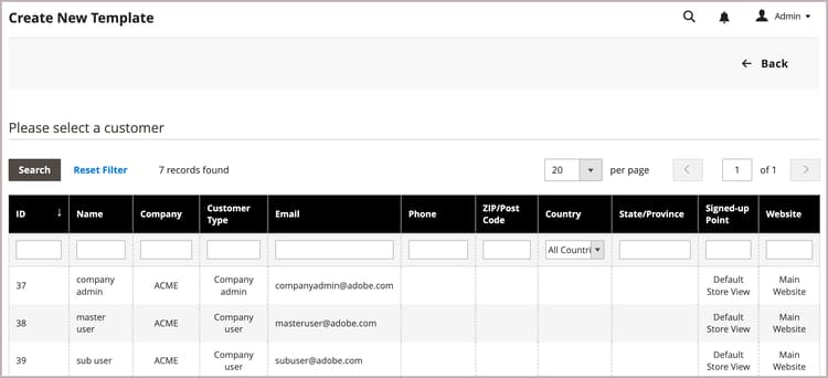 ​ セラーが Admin の Quote グリッドから購入者の見積りを開始する ​