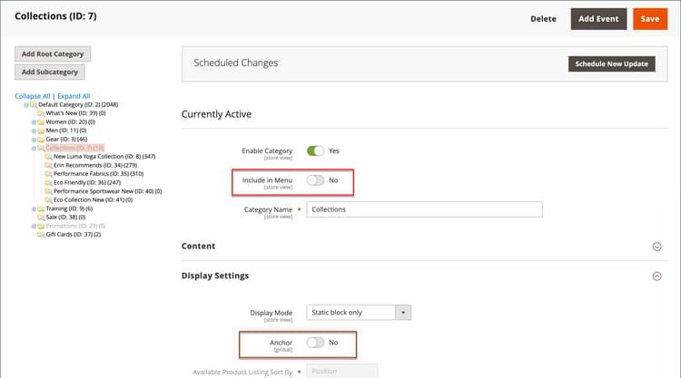 ​ 非表示のカテゴリ ​