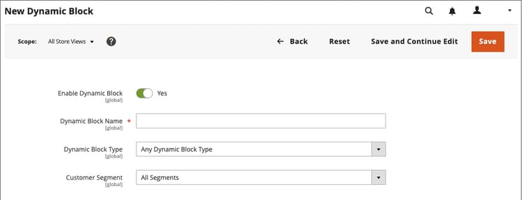 ​ 新規ダイナミック ブロック ​