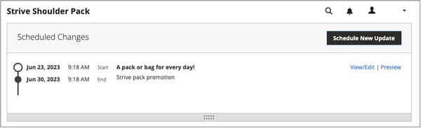 スケジュールされた変更