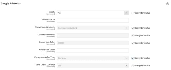 Sales configuration - Google Ads API