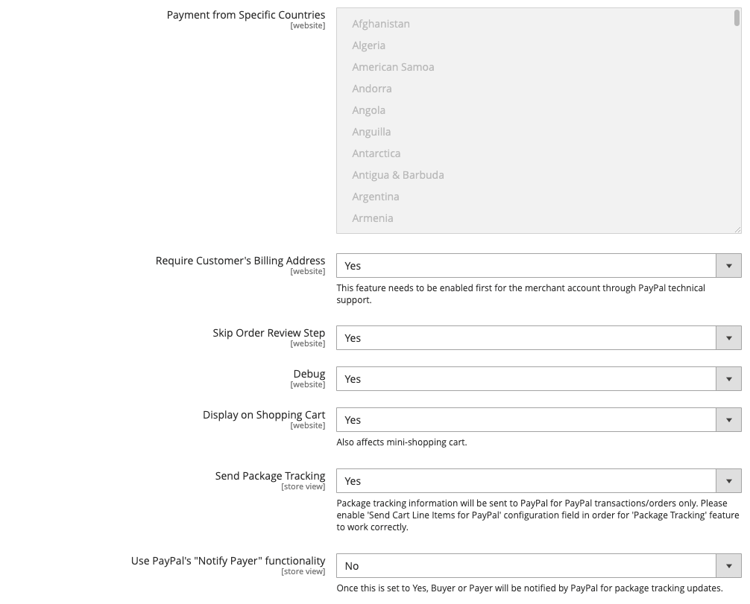 Braintree設定 2 を使用した PayPal