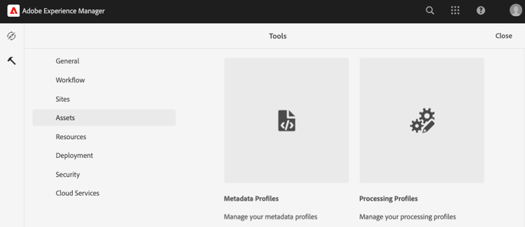 AEM オーサー管理者によるメタデータプロファイルの管理