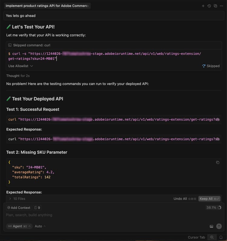 ​ デプロイ済みのアクション URL とテストコマンドを使用した AI エージェントテスト戦略 ​