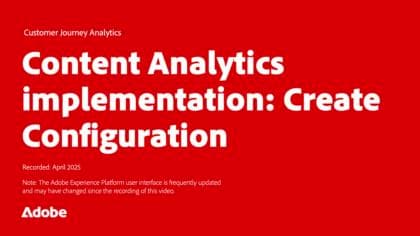 Content Analytics – 設定を作成