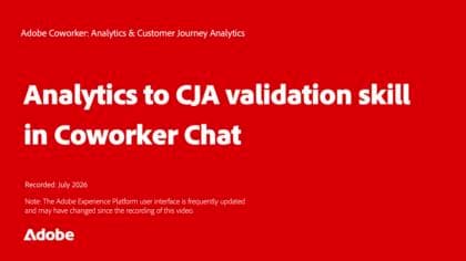 Customer Journey Analytics データの検証