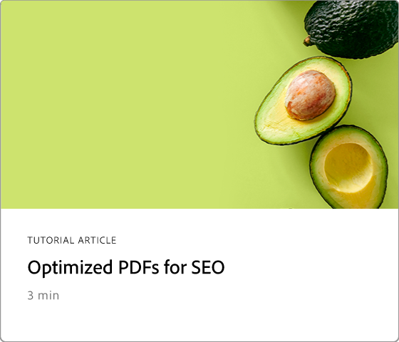 SEO（検索エンジン最適化）のOptimize PDF