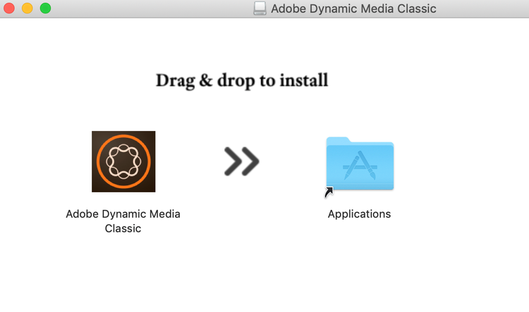 macOSへのインストールをドラッグドロップ