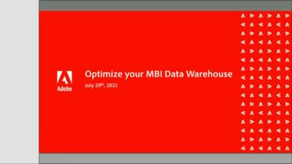 MBI Data Warehouseの最適化