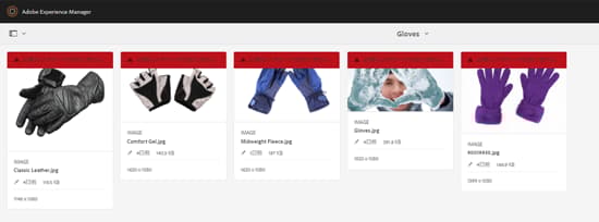 フォルダー内のアセットのアップロード時に、アセットカード表示に必須メタデータが指定されていないというメッセージ