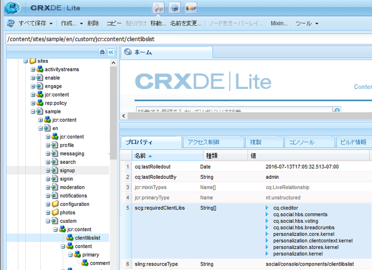 comments-clientlibs-crxde