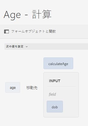 ルールエディターでの年齢のカスタム関数の計算