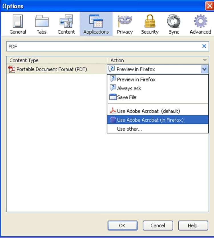 Adobe Acrobat を使用