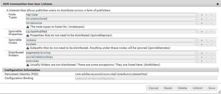 AEM Communities User Sync Listener