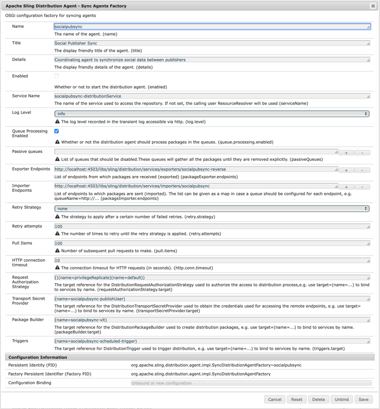 Apache Sling Distribution Agent