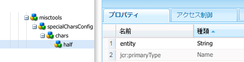 CRXDE で、RTE ツールバーで使用可能にする 1 文字を追加します。