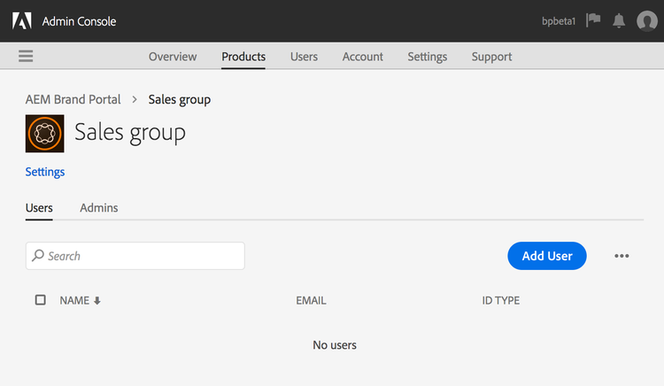 Brand Portal で製品プロファイルをマッピングするためのグループ