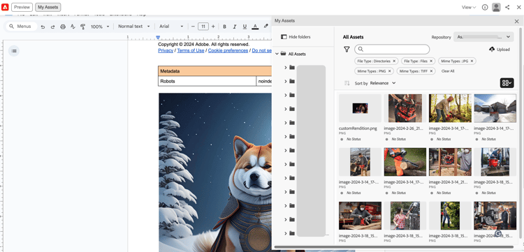 MS Word および Google Docs で OpenAPI 機能を備えた Dynamic Mediaを使用