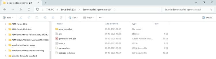 作成された pdf を表示
