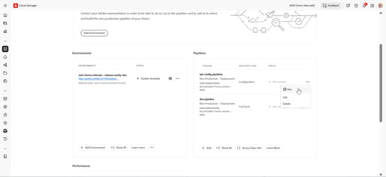 パイプラインを実行