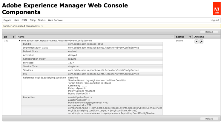 コンポーネントの詳細