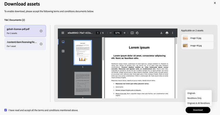 複数ライセンスをダウンロード