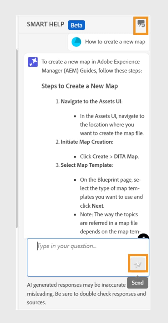 ​ スマートヘルプパネルの応答 ​