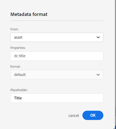 ネイティブ pdf 用のメタデータを追加