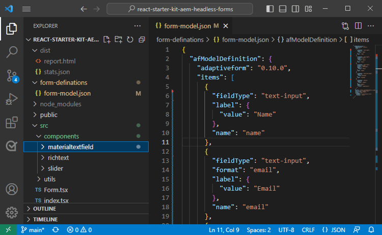 VSCode の materialtextfield カスタムコンポーネント