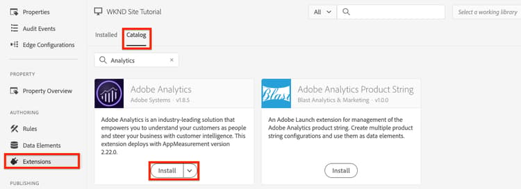 Adobe Analytics 拡張機能