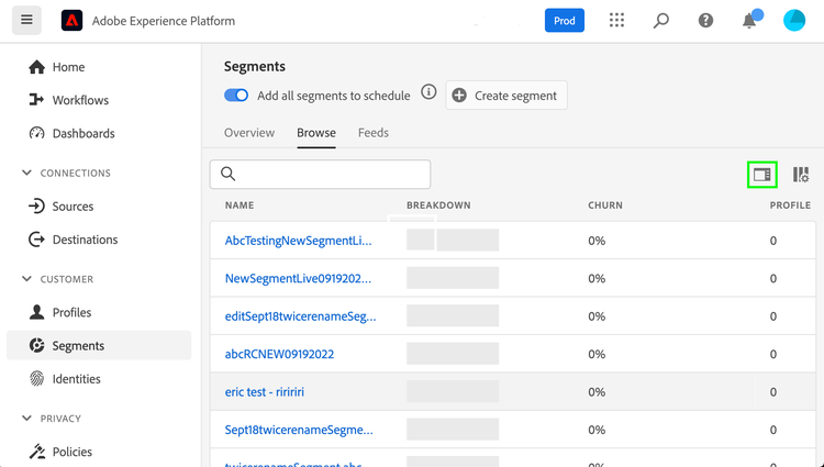 ユーザーが 200%にズームしたときにフォーカスされたレールインスペクターアイコン。