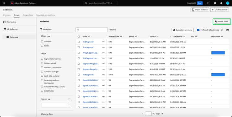 「フォルダーを作成」ボタンがハイライト表示されます。