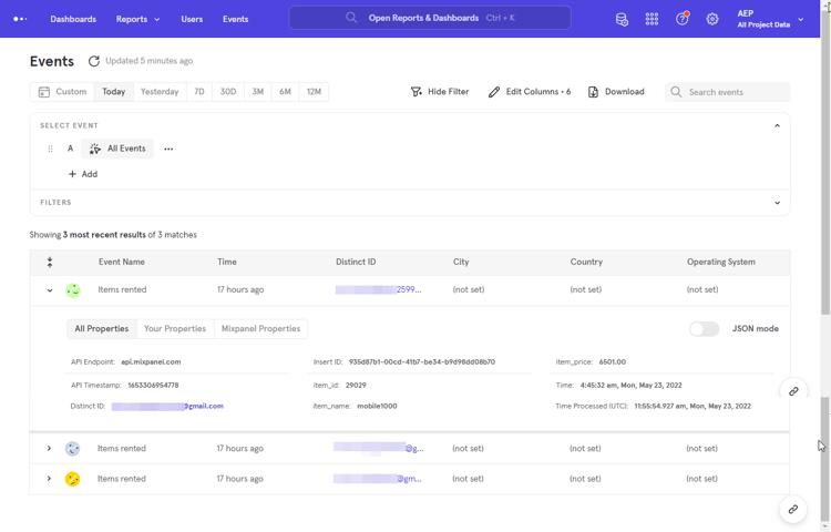 mixpanel-events