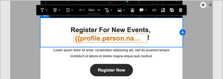 ​ パーソナライゼーションスクリプトを選択 ​