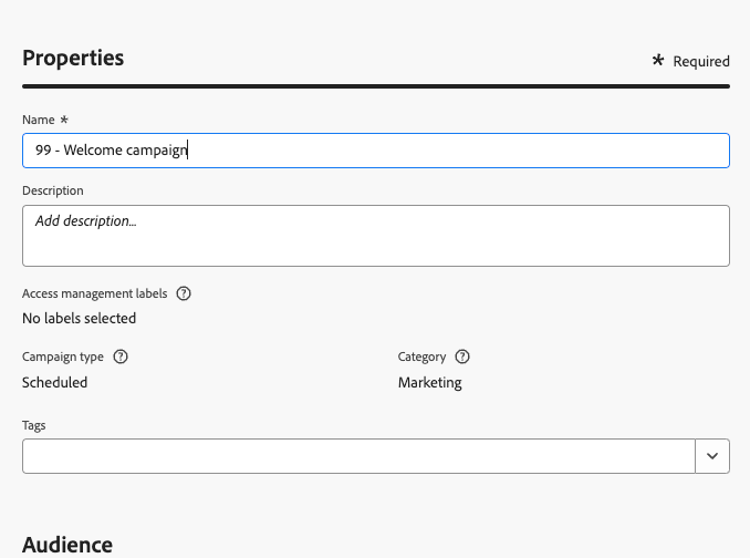 properties セクション