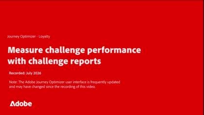 チャレンジレポートでチャレンジのパフォーマンスを測定する