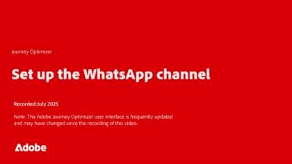 WhatsApp チャネルの設定