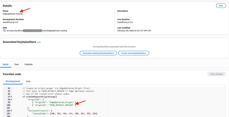 Cloudfront 関数の作成