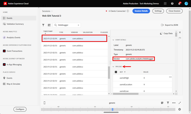 Assurance を使用したAdobe Analytics検証