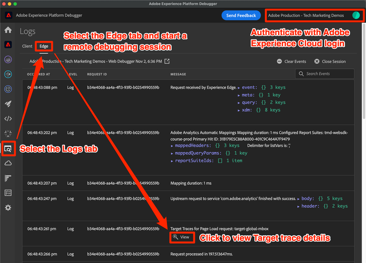 Adobe Experience Platform Debuggerで Target トレースを表示する方法