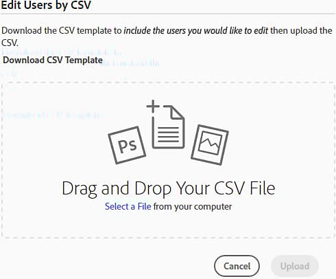 CSVでユーザーを編集