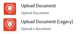 ドキュメントをアップロード