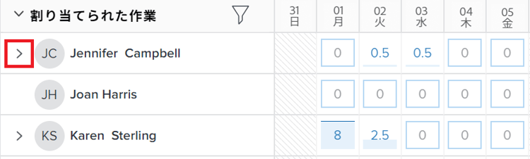 ユーザーを展開